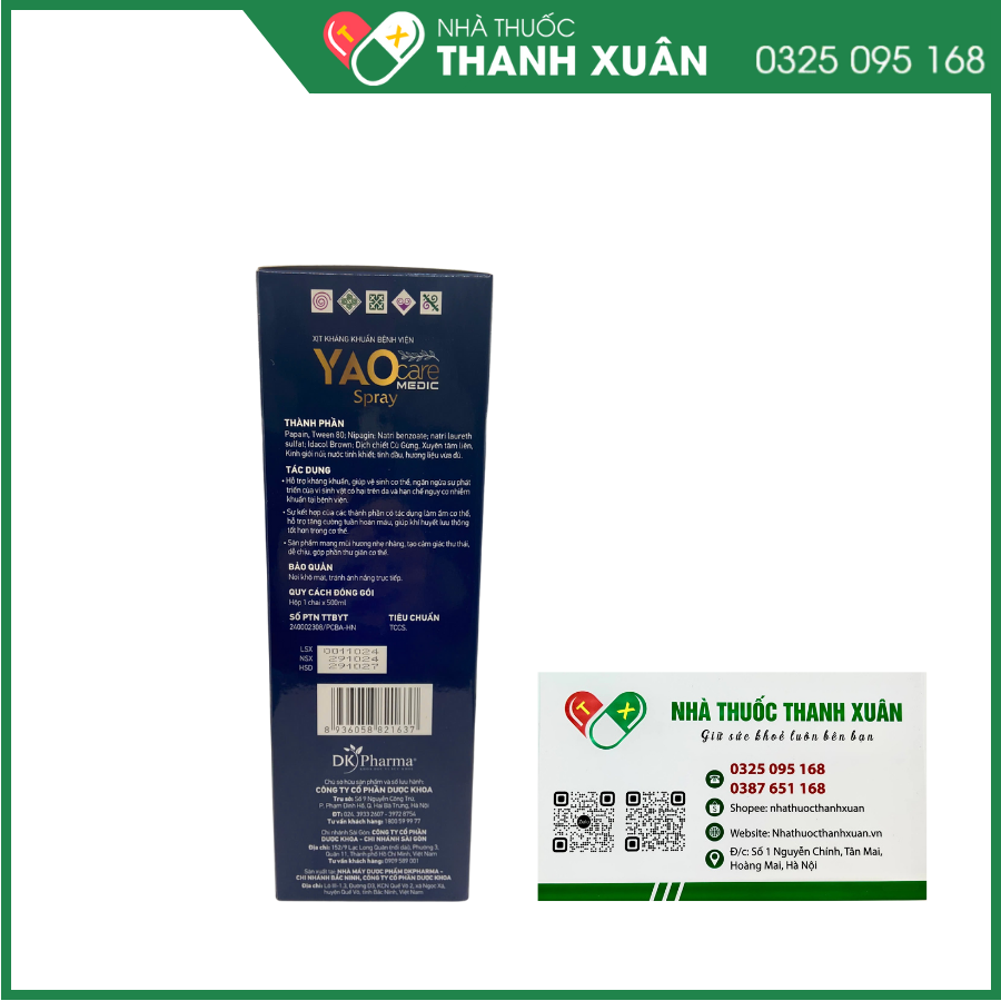 Xịt tắm khô thảo dược Yao Care Medic
